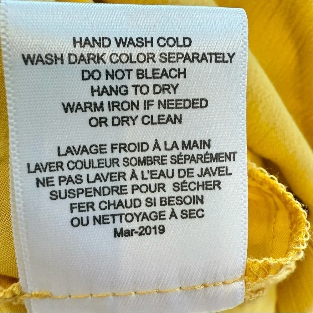 Black Swan Women’s Mustard Yellow Tiered Flowy Maxi with Lace Dress Size Small - Picture 14 of 14
